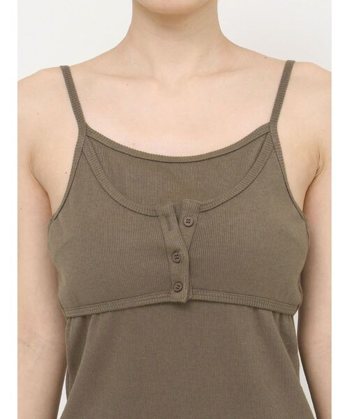 EVRIS（エヴリス）の「バックストラップリブロングワンピース（ワンピース・レディース・カーキ/ホワイト/ブラック・FREE）」の14枚目の写真