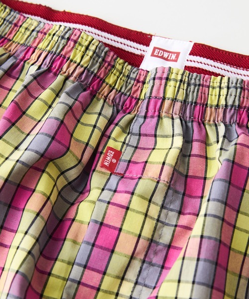 EDWIN（エドウィン）の「【EDWIN/エドウィン】チェック柄トランクス（トランクス・メンズ・ネイビー/イエロー/ブルー/ブラック・MEDIUM/LARGE/X-LARGE）」の15枚目の写真