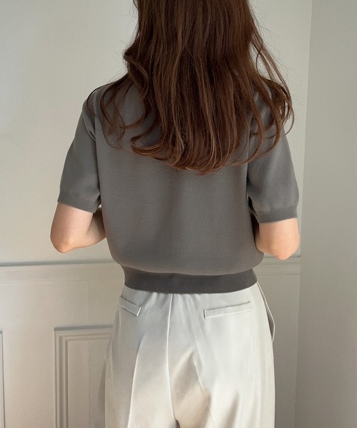 LAUIR(ラウアー)の「ボタンデザインニットカーディガン(カーディガン/ボレロ・レディース・ブラック/アイボリー/チャコール・MEDIUM/LARGE)」の21枚目の写真