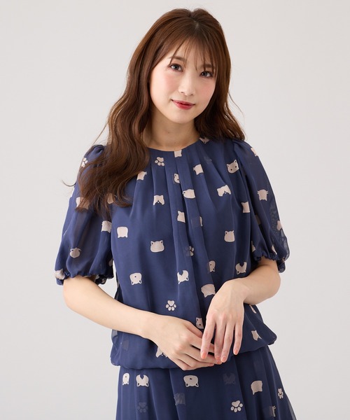 ネコオパールバルーンヘムカットソー セール】ネコオパールバルーンヘムカットソー（Tシャツ