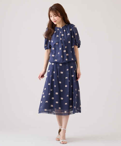 Jolly Poupee(ジョリープッペ)の「ネコオパールバルーンヘムカットソー(Tシャツ/カットソー・レディース・ブラック/ネイビー・38/42/46)」の5枚目の写真