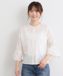 【コットン100%/刺繍入り/羽織に使える】バルビー ブルームス柄 ブラウス
