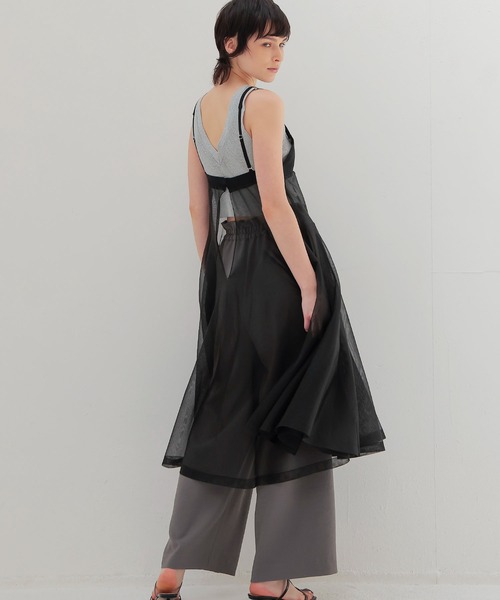 ODAKHA(オダカ)の「ODAKHA / sheer circular knit dress(シアーサーキュラーニットワンピース OH25SS-OP03)(ワンピース・レディース・ブラック・38)」の1枚目の写真