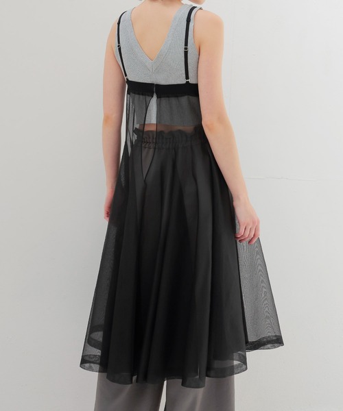 ODAKHA(オダカ)の「ODAKHA / sheer circular knit dress(シアーサーキュラーニットワンピース OH25SS-OP03)(ワンピース・レディース・ブラック・38)」の4枚目の写真