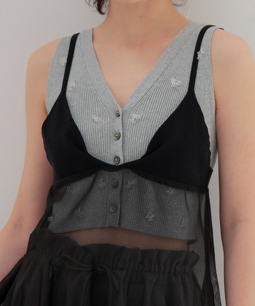 ODAKHA(オダカ)の「ODAKHA / sheer circular knit dress(シアーサーキュラーニットワンピース OH25SS-OP03)(ワンピース・レディース・ブラック・38)」の5枚目の写真