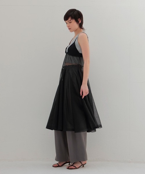 ODAKHA(オダカ)の「ODAKHA / sheer circular knit dress(シアーサーキュラーニットワンピース OH25SS-OP03)(ワンピース・レディース・ブラック・38)」の9枚目の写真