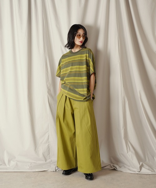 Aphlotus（アプロタス）の「クルーネック BOX クラシック マルチボーダー カットソー（Tシャツ/カットソー・メンズ・グリーン/ネイビー・LARGE/MEDIUM/SMALL）」の13枚目の写真