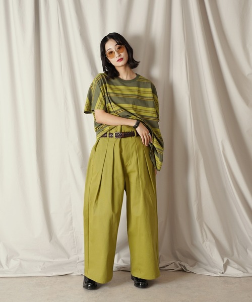 Aphlotus（アプロタス）の「クルーネック BOX クラシック マルチボーダー カットソー（Tシャツ/カットソー・メンズ・グリーン/ネイビー・LARGE/MEDIUM/SMALL）」の16枚目の写真