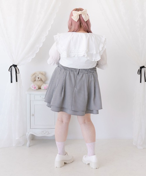 DearMyLoveWhip(ディアマイラブホイップ)の「【大きいサイズ】ビッグセーラーフリル襟ブラウス#シワになりにくい(シャツ/ブラウス・レディース・ホワイト/ブラック・4L/5L/6L)」の5枚目の写真