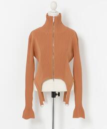 cwtch　COTTON KNIT ZIPTOPS