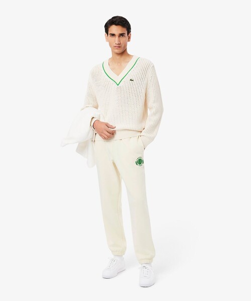 LACOSTE（ラコステ）の「ヘリテージテニスロゴスウェットトラックパンツ（スウェットパンツ・メンズ・オフホワイト・2/4/3/5）」の8枚目の写真