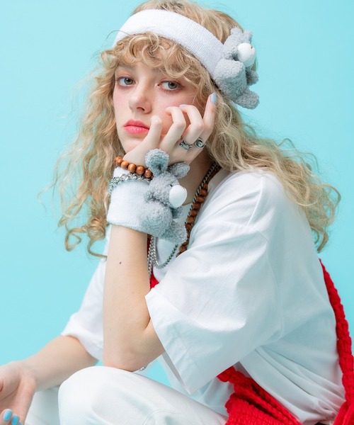 ankoROCK(アンコロック)の「TEDDY ankoROCK リストバンド(バングル/リストバンド・レディース・ブラック系2/ブラック系1/ホワイト系1/ホワイト系2・ONESIZE)」の13枚目の写真