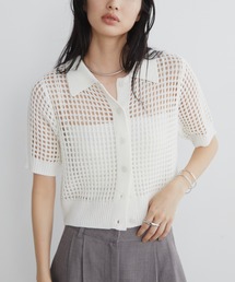 メッシュポロトップス /カーディガン