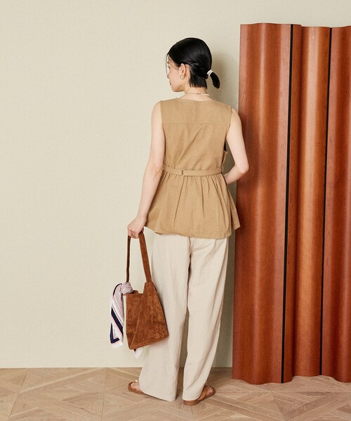 FREAK'S STORE（フリークスストア）の「ペインターベスト/デニムベスト/ツイルベスト＜セットアップ対応＞（ベスト・レディース・ベージュ/その他15/ブルー・ﾌﾘ-）」の14枚目の写真