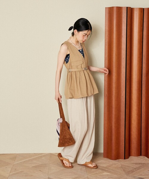 FREAK'S STORE（フリークスストア）の「ペインターベスト/デニムベスト/ツイルベスト＜セットアップ対応＞（ベスト・レディース・ベージュ/その他15/ブルー・ﾌﾘ-）」の15枚目の写真