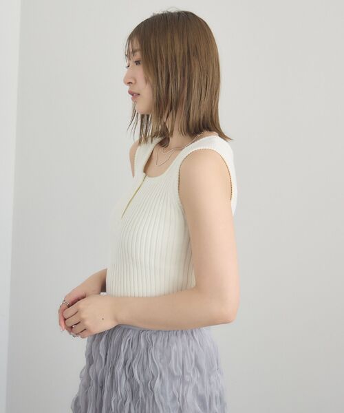 RETRO GIRL（レトロガール）の「ヘンリーネックNTタンク（タンクトップ・レディース・オレンジ/ブラック/ブルー/オフホワイト・FREE）」の17枚目の写真