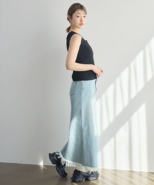 RETRO GIRL（レトロガール）の「ヘンリーネックNTタンク（タンクトップ・レディース・オレンジ/ブラック/ブルー/オフホワイト・FREE）」の20枚目の写真