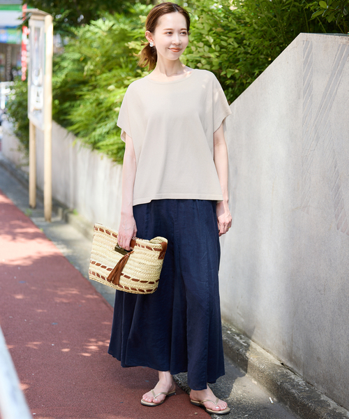 スローブイエナ　FROSTY COTTON ショートスリーブプルオーバー　新品 SLOBE IENA｜《接触冷感/UV機能》FROSTY COTTON ショート