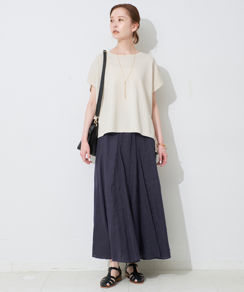 スローブイエナ　FROSTY COTTON ショートスリーブプルオーバー　新品 SLOBE IENA｜《接触冷感/UV機能》FROSTY COTTON ショート