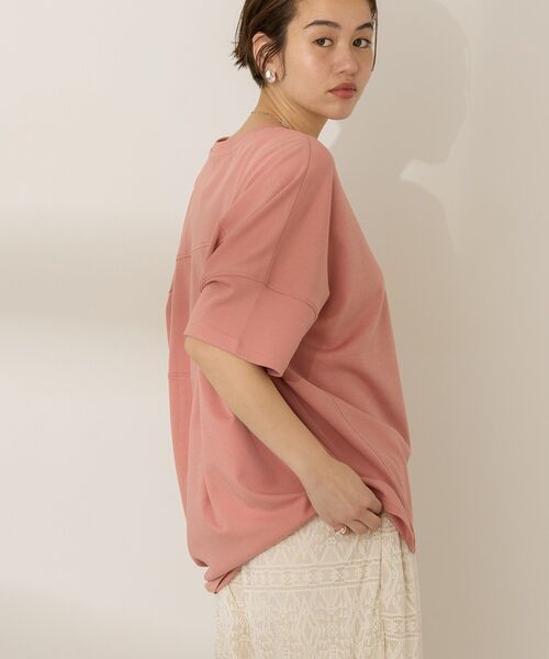 AMERICAN HOLIC(アメリカンホリック)の「【WEB限定】UVカット+接触冷感 コクーンカットプルオーバー(Tシャツ/カットソー・レディース・ピンク/グレイッシュベージュ/オフホワイト/ネイビー/チャコールグレー/ブラック・M/L)」の12枚目の写真