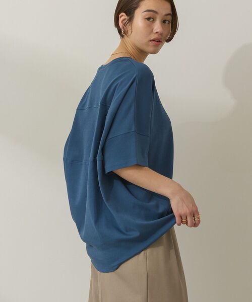 AMERICAN HOLIC(アメリカンホリック)の「【WEB限定】UVカット+接触冷感 コクーンカットプルオーバー(Tシャツ/カットソー・レディース・ピンク/グレイッシュベージュ/オフホワイト/ネイビー/チャコールグレー/ブラック・M/L)」の21枚目の写真