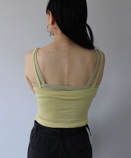 SANSeLF（サンセルフ）の「【SANSeLF】 ベルトストラップデザインキャミソール sanw25s086（キャミソール・レディース・ライトイエロー・FREE）」の5枚目の写真