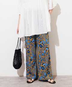 ジャーナルスタンダード25ss完売 フラワープリント ワイドパンツ ブラック ジャーナルスタンダード25ss完売 フラワープリント ワイドパンツ