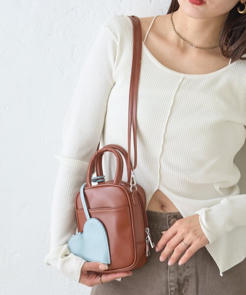 CIAOPANIC TYPY（チャオパニックティピー）の「ハートポーチ付きマルチウェイBAG（トートバッグ・レディース・ブラウン/イエロー/アイボリー/ブラック・ONE SIZE）」の10枚目の写真