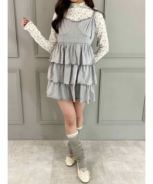 PHILLY（フィリー）の「【PHILLY】ティアードビスチェキャミワンピース（ワンピース・レディース・グレー/ブラック・FREE）」の13枚目の写真