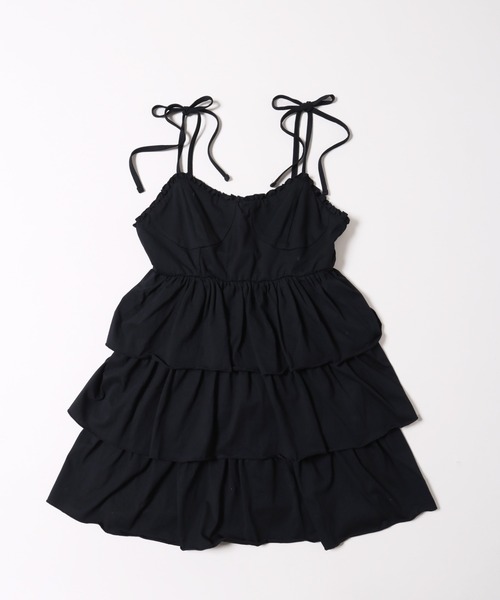 PHILLY（フィリー）の「【PHILLY】ティアードビスチェキャミワンピース（ワンピース・レディース・グレー/ブラック・FREE）」の14枚目の写真