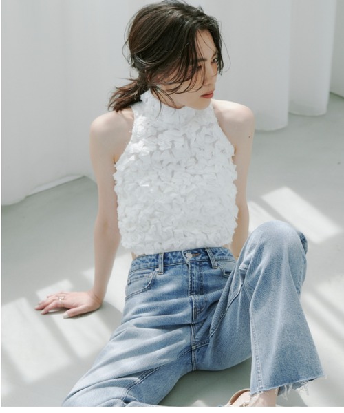 ボウタイブラウス 24AW：ホワイト│胸が大きな女性のための