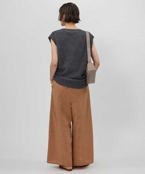 BABYLONE（バビロン）の「ネップテンジクVネックプルオーバー（ニット/セーター・レディース・チャコール/ホワイト/ライム・フリー）」の7枚目の写真