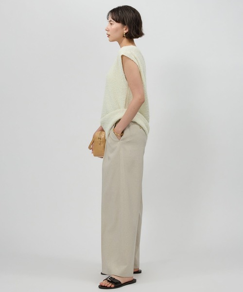 BABYLONE（バビロン）の「ネップテンジクVネックプルオーバー（ニット/セーター・レディース・チャコール/ホワイト/ライム・フリー）」の22枚目の写真