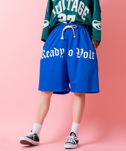 a.p.o.v.(エーピーオービー)の「a.p.o.v. ストリートロゴプリントワイドスウェットハーフパンツ(スウェットパンツ・メンズ・ブラック/グレー/ブルー・ONESIZE)」の3枚目の写真