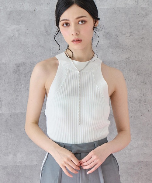 トップス an_1201 アニュアンス anuans アメスリテレコカットトップス （GREY
