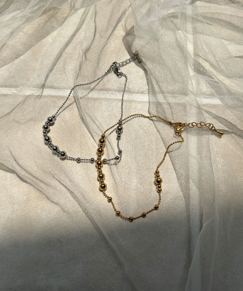 CEMONEMO（セモネモ）の「【金属アレルギー対応】 ランダム ボール アンクレット / サージカルステンレス316L（アンクレット・レディース・ゴールド/シルバー・FREE）」の12枚目の写真