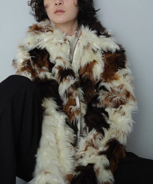 s*s様 値下げ！完売品＜EMMEL REFINES＞EMフェイクファーコート EMMEL REFINES＞EM フェイクファー ミディアム コート