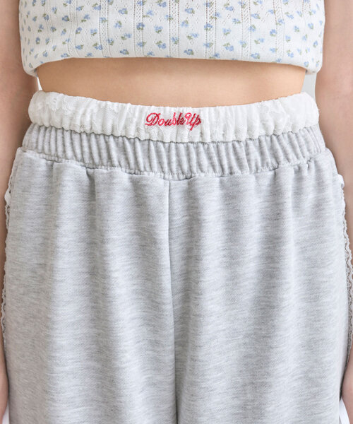 OLIVE des OLIVE(オリーブデオリーブ)の「レースアップスウェットパンツ(スウェットパンツ・レディース・ピンク/トップグレー/ネイビー・FREE)」の18枚目の写真