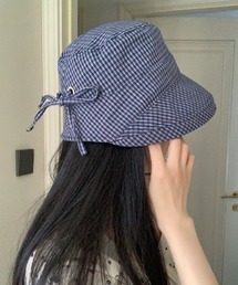 mebole（メボレ）の「サマーチェックribbonハット（ハット）」