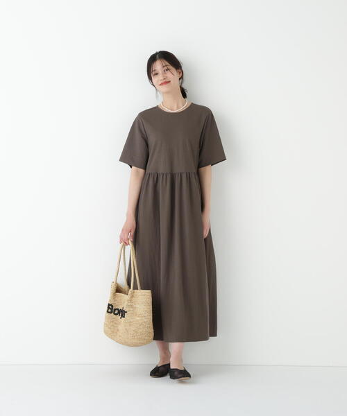 ワンピース RN ◇RNスムースギャザーAラインワンピース（ワンピース
