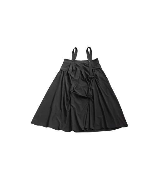 antiqua(アンティカ)の「タックデザインサロペットスカート(ワンピース・レディース・ブラック・ONESIZE)」の10枚目の写真