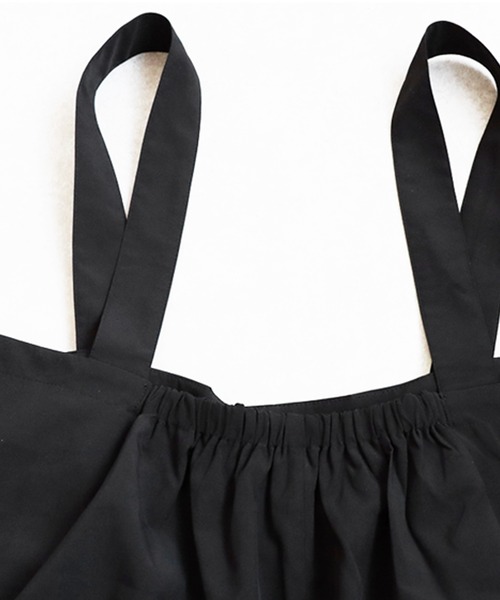 antiqua(アンティカ)の「タックデザインサロペットスカート(ワンピース・レディース・ブラック・ONESIZE)」の12枚目の写真