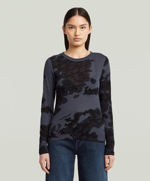 ALLOVER PRINT SLIM T-SHIRT/オリジナルカモフラージュプリントスリムロングスリーブTシャツ