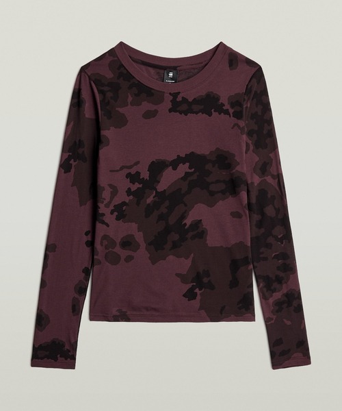 G-STAR(ジースター)の「ALLOVER PRINT SLIM T-SHIRT/オリジナルカモフラージュプリントスリムロングスリーブTシャツ(Tシャツ/カットソー・レディース・カモフラージュ/パープル系その他・X-SMALL/SMALL/MEDIUM)」の11枚目の写真
