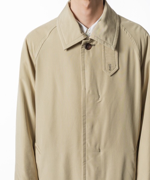 VEIN （ヴェイン）の「フィブリルポプリン パディング バルマカーンコート / FIBRIL POPLIN PADDING BALMACAAN COAT（ステンカラーコート・メンズ・ブラック/ライトベージュ・2/1/3）」の8枚目の写真
