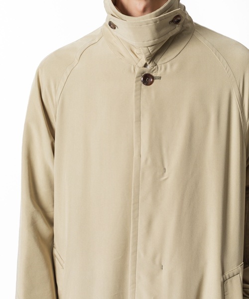 VEIN （ヴェイン）の「フィブリルポプリン パディング バルマカーンコート / FIBRIL POPLIN PADDING BALMACAAN COAT（ステンカラーコート・メンズ・ブラック/ライトベージュ・2/1/3）」の10枚目の写真