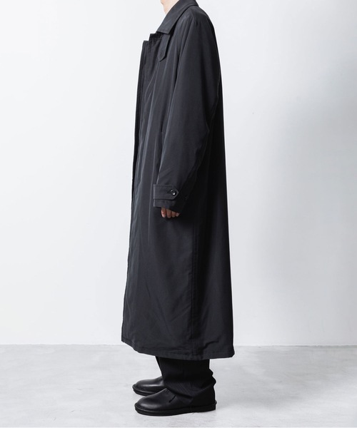 VEIN （ヴェイン）の「フィブリルポプリン パディング バルマカーンコート / FIBRIL POPLIN PADDING BALMACAAN COAT（ステンカラーコート・メンズ・ブラック/ライトベージュ・2/1/3）」の18枚目の写真