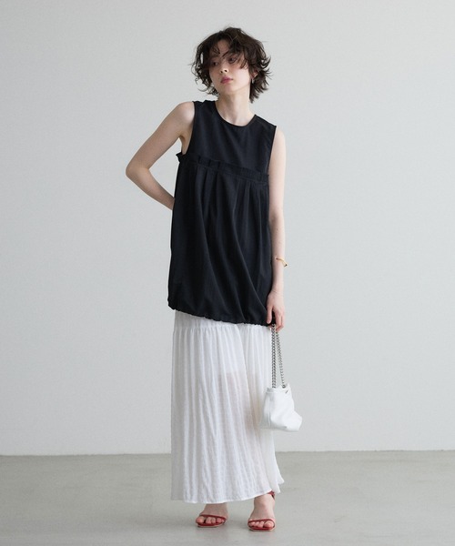 &. NOSTALGIA(アンドドットノスタルジア)の「【ZOZO限定】サッカーギャザー切替スカート(スカート・レディース・レッド/オフホワイト・M)」の20枚目の写真