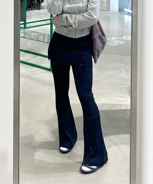 レースアップニットフレアパンツ（その他パンツ）｜Oriens JOURNAL