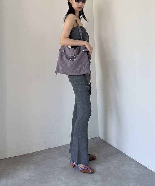 Oriens JOURNAL STANDARD（オリエンス ジャーナルスタンダード）の「レースアップニットフレアパンツ（その他パンツ・レディース・グレー/ネイビー・FREE）」の13枚目の写真